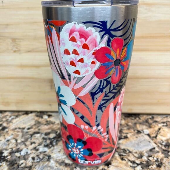 New Tervis 20oz Stainless steel “ BRIGHT WILD BLOOMS” - Picture 1 of 4